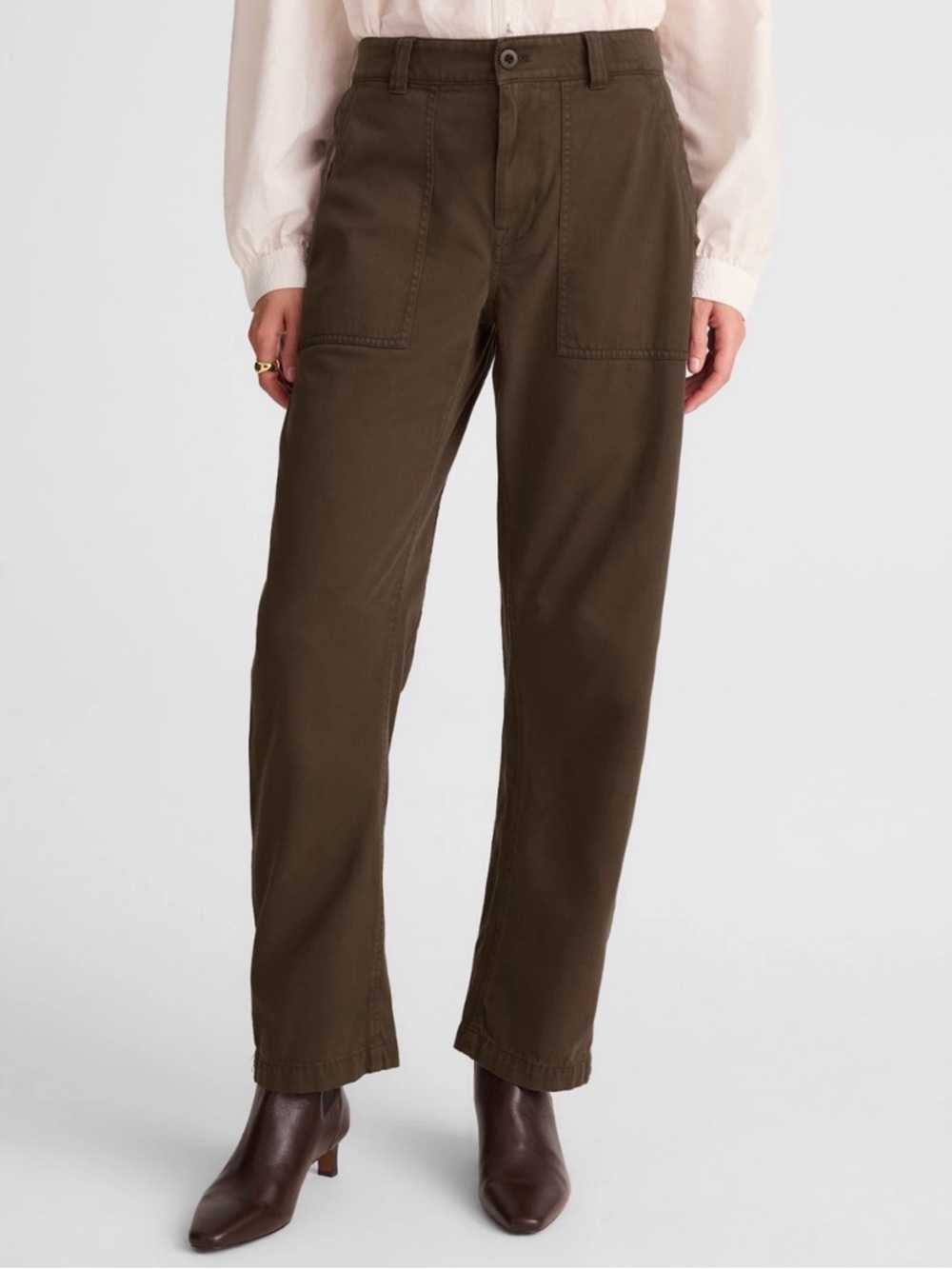 Madewell Darted Barrel-Leg Pants - Picture 3 of 7